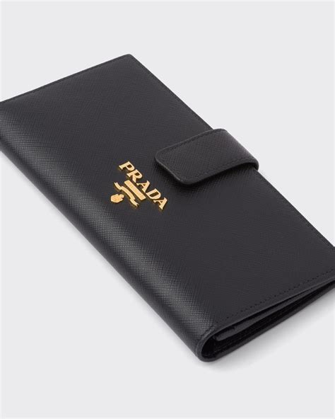 prada large saffiano and leather wallet|Prada large saffiano leather wallet.